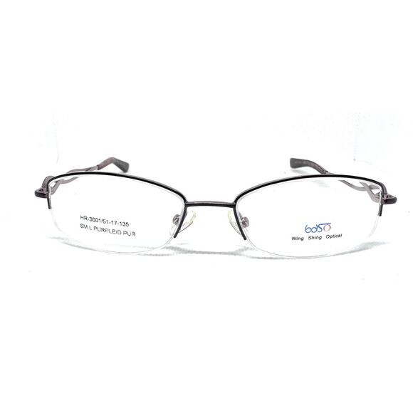 WING SHING OPTICAL PURPLE HR-3001 FRAME SUNGLASSES EYEGLASSES 51-17-135 - Picture 1 of 5